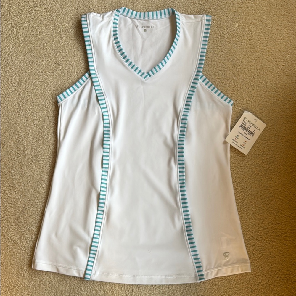 SOFIBELLA tennis/pickleball tank top - Size Medium/Large BNWT!